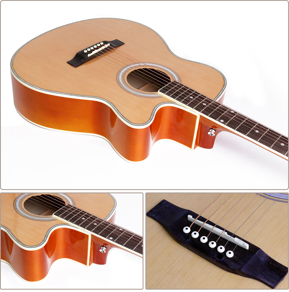 斯麦/Smiger GA-H61 41寸夹板吉他 吉他音桶细节